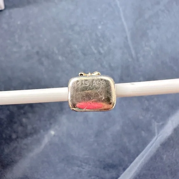 RETIRED Pandora Purse Handbag Charm with 14k bow - Picture 11 of 13